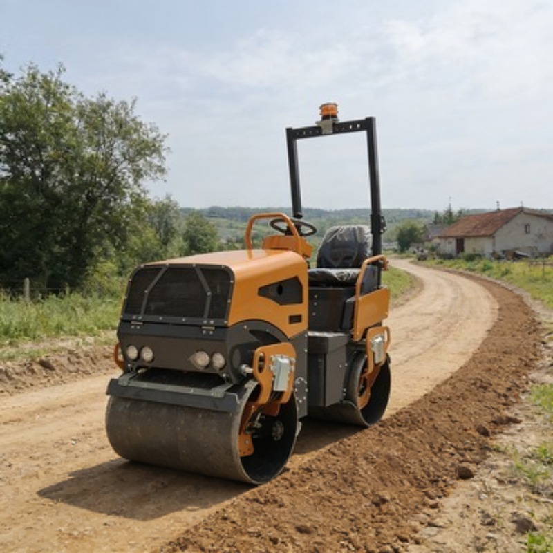 Heavy Equipment Construction - 콤팩터 로드롤러 진동식 중장비 토양 아스팔트