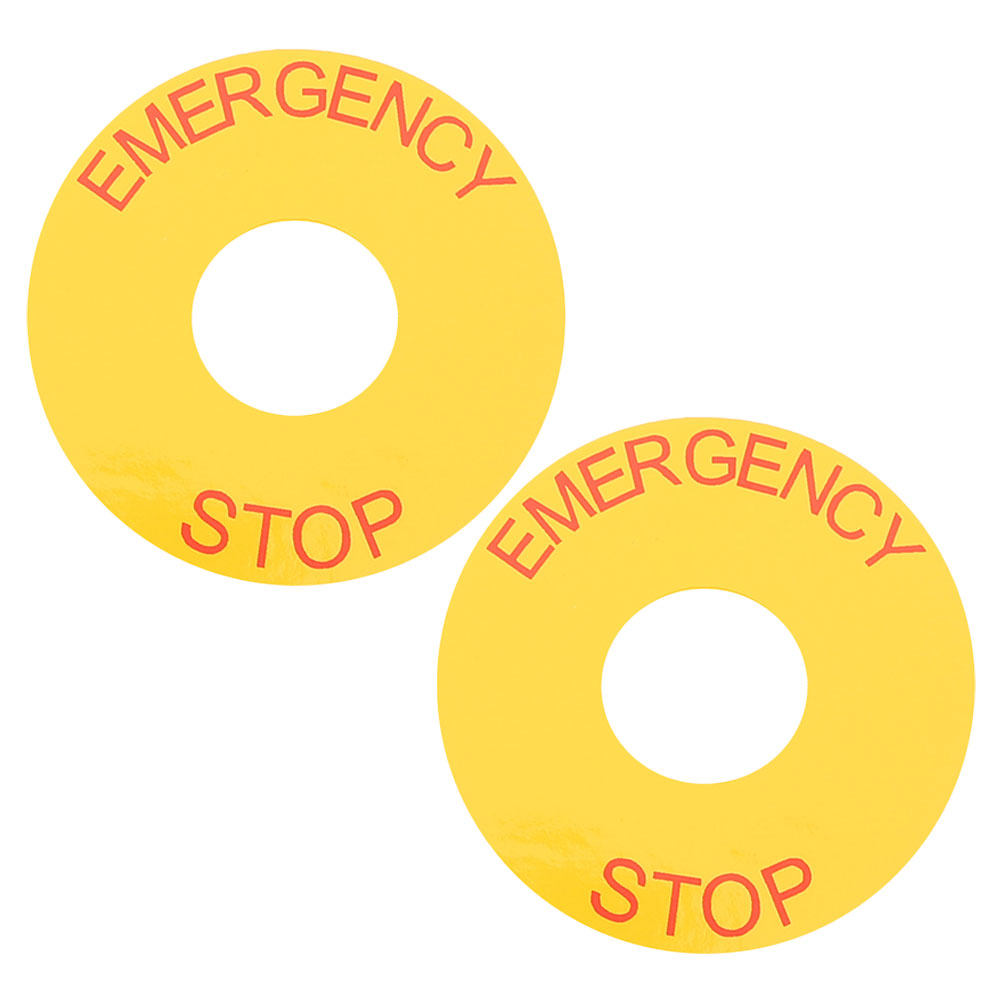 Heavy Equipment Warning Sign - 2Pcs 비상 정지 신호 데칼 산업