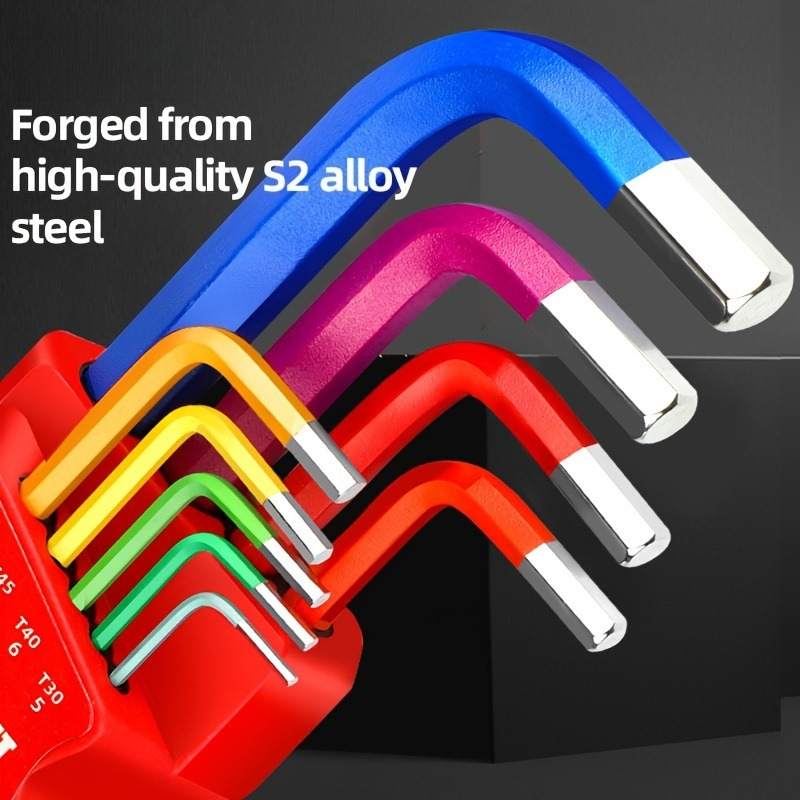 9개 산업용 볼 엔드 육각 키 세트, 고강도 색상 코드 - Heavy Equipment Key Set 리뷰 및 가격