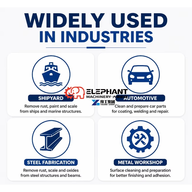 산업용 샌드블라스터 기계, 선박 건조용 강철 빔 표면  - Heavy Equipment Used For Sale 리뷰 및 가격